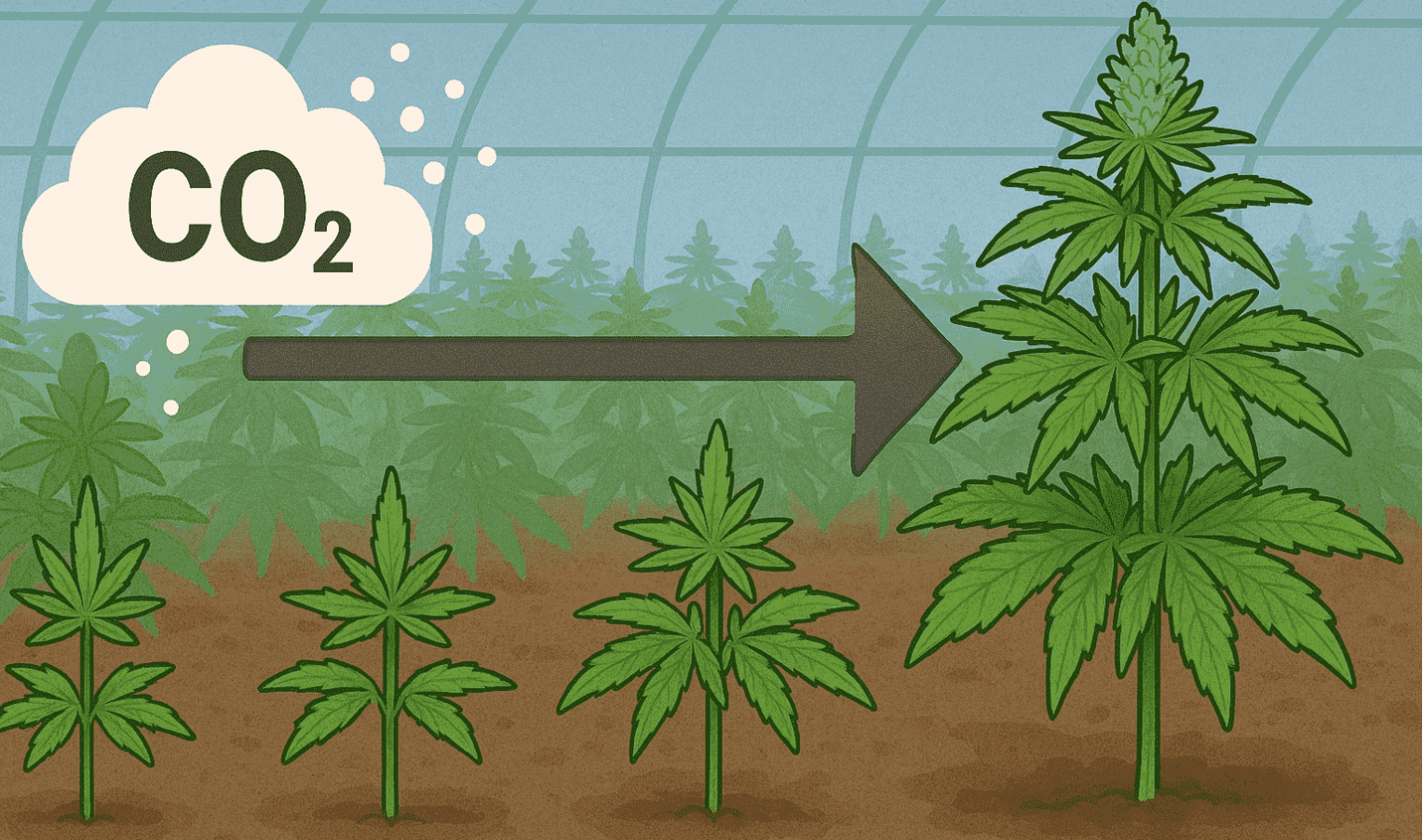 The effect of CO₂ levels on crop yields