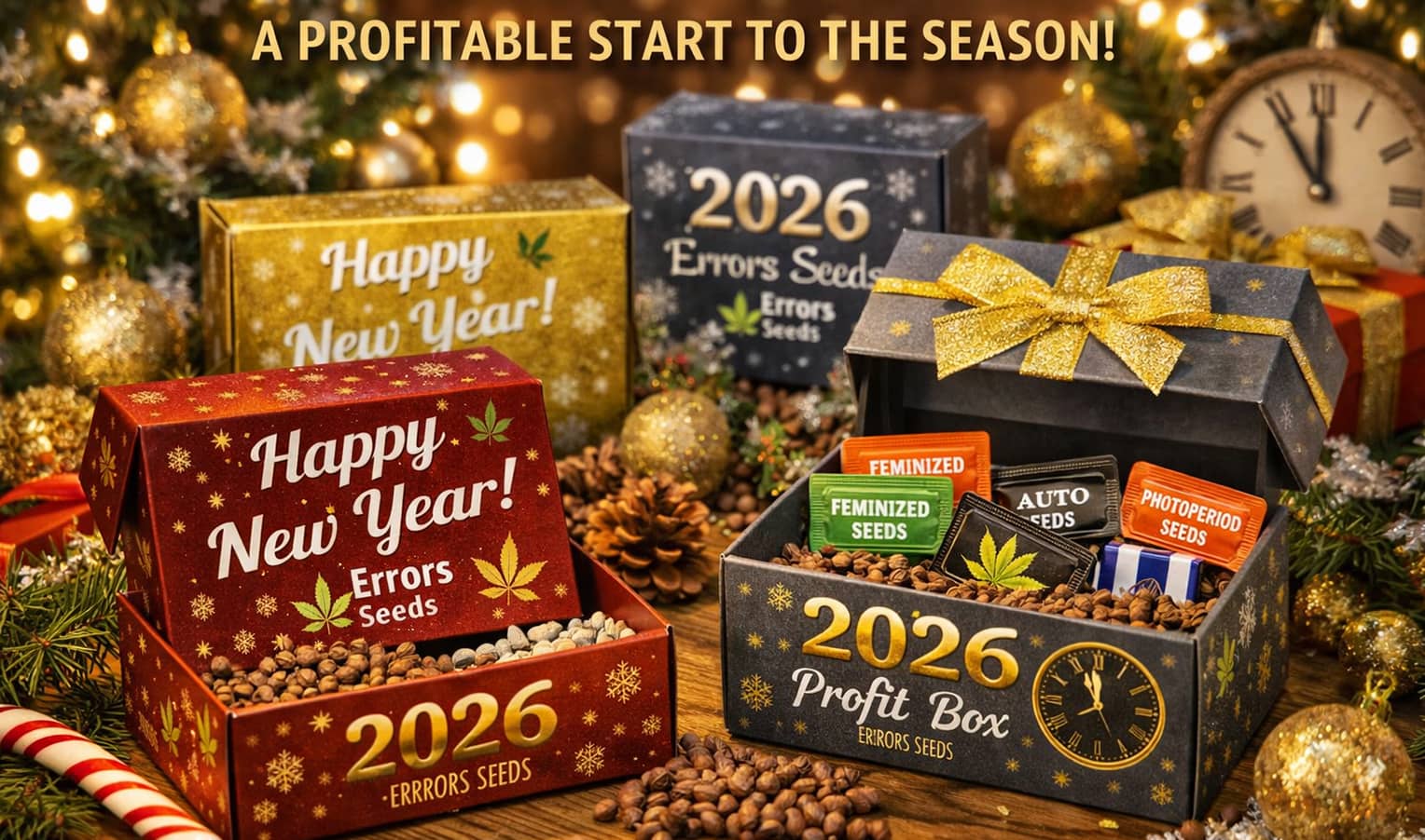 Насіння канабісу в новорічних боксах від Errors Seeds: вигідний старт сезону