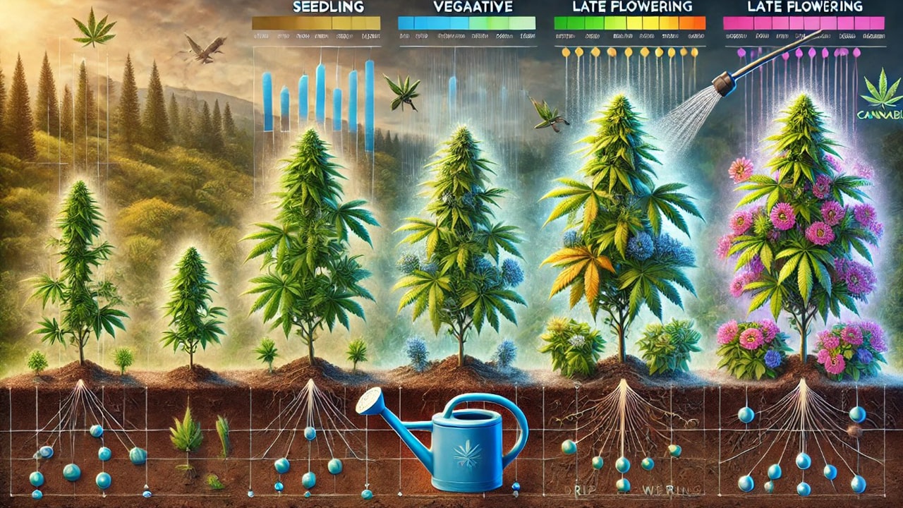 watering of cannabis plants